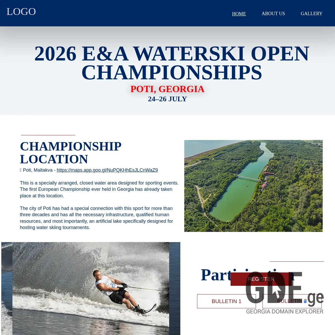 Screenshot of the site 2026eaopen.ge at 2026-03-23