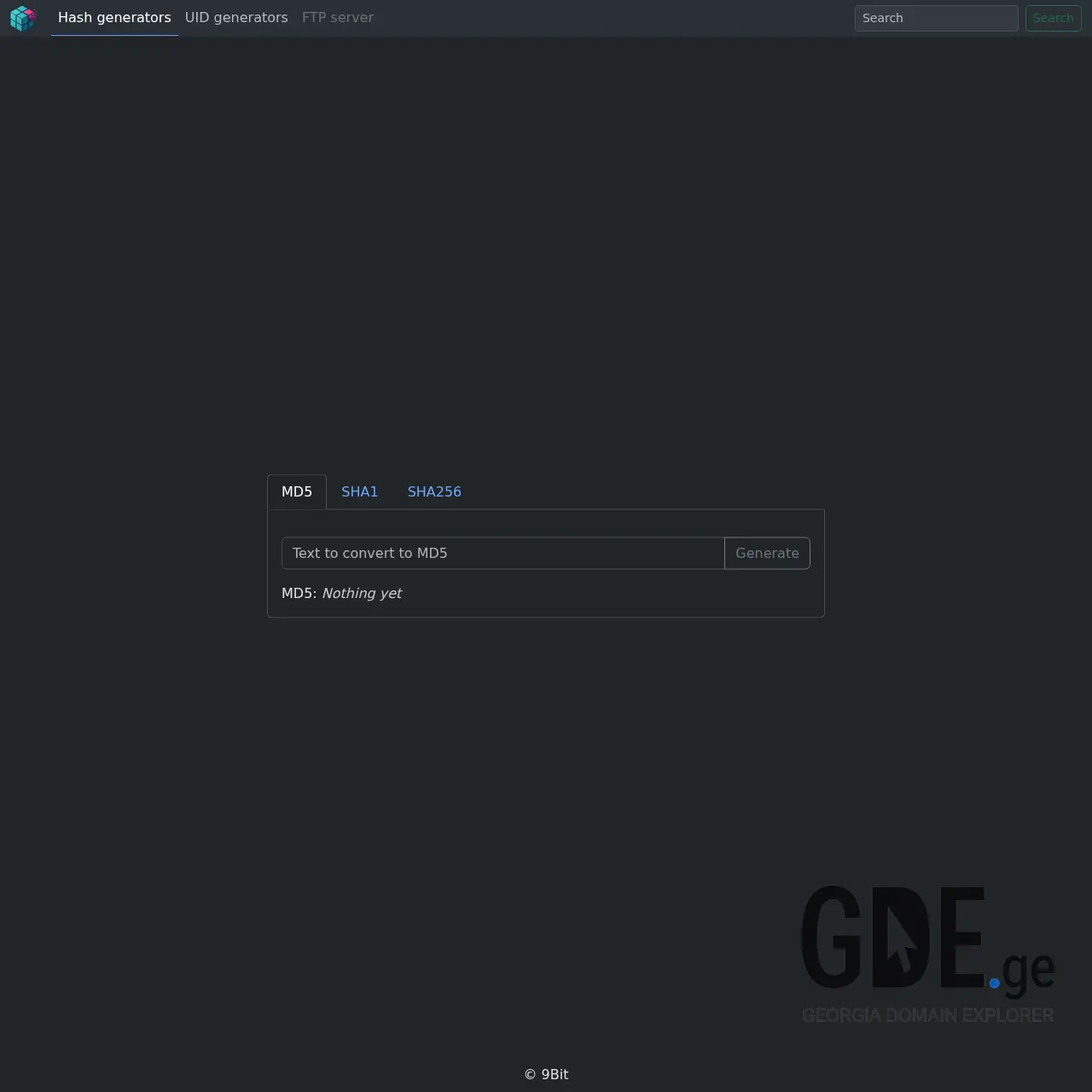 Screenshot of the site 9bit.ge at 2026-03-31