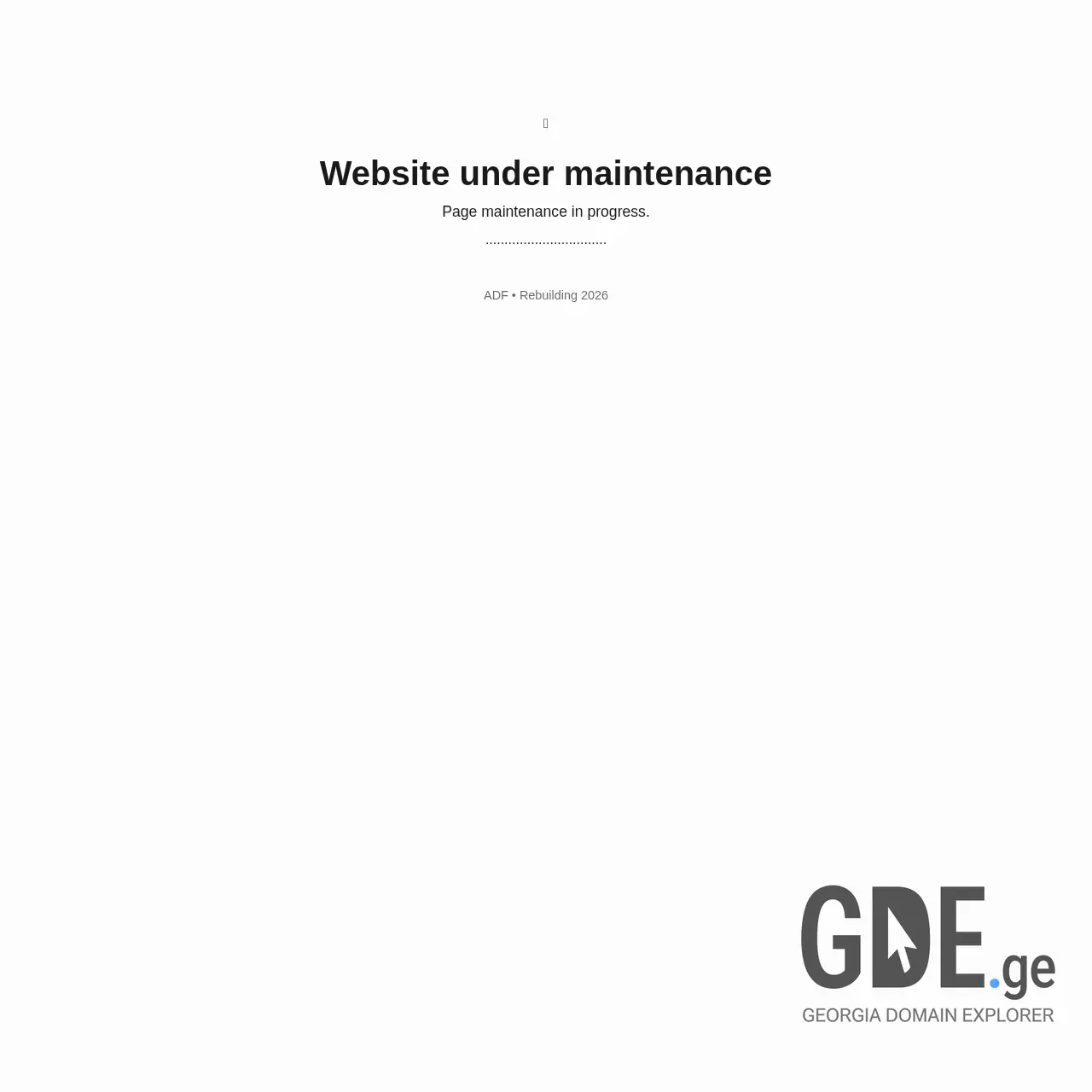 Screenshot of the site adf.ge at 2026-03-02