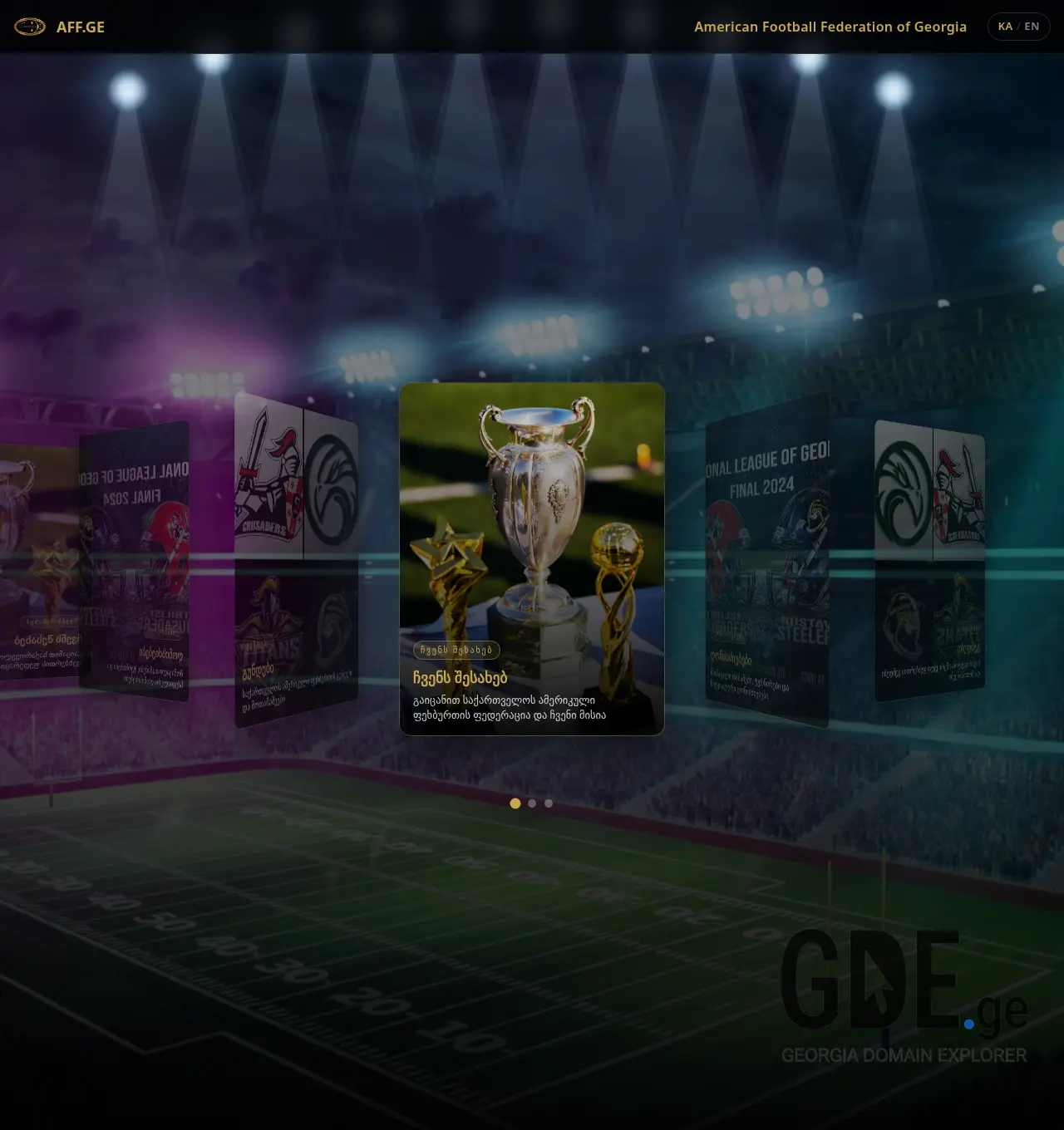 Screenshot of the site aff.ge at 2026-07-17
