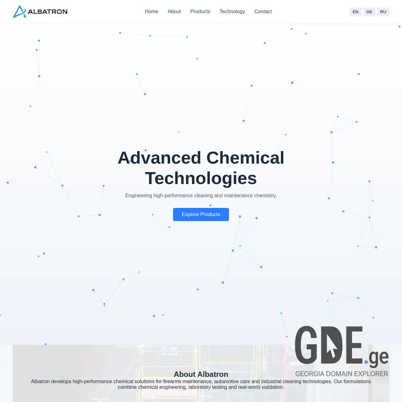 Screenshot of the site albatron.ge at 2026-03-15