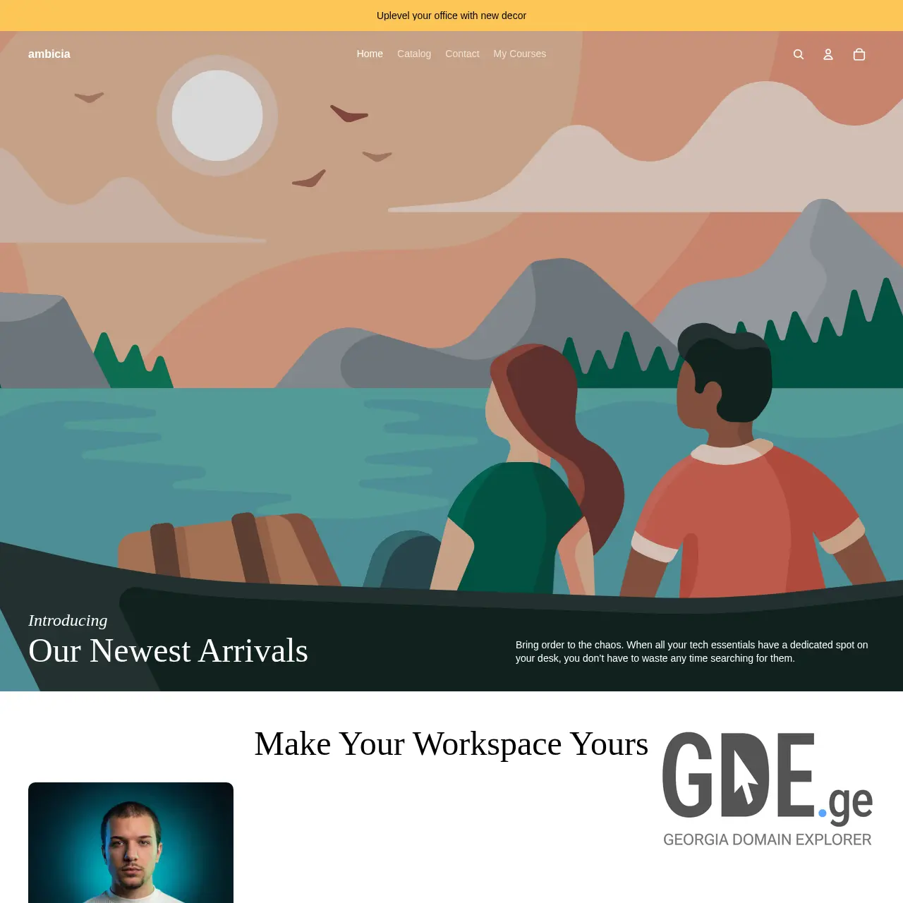 Screenshot of the site ambicia.ge at 2026-03-25