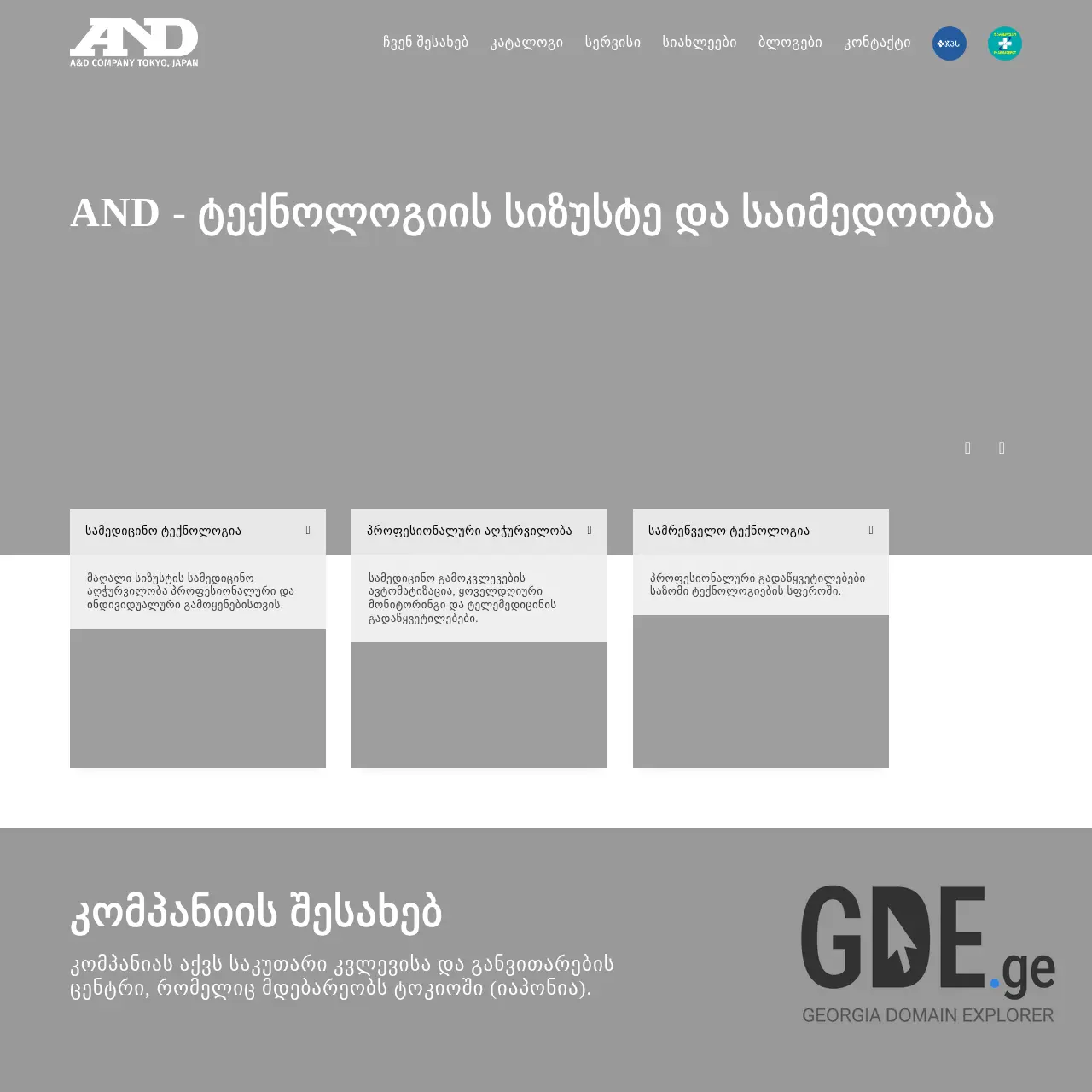Screenshot of the site and-georgia.ge at 2026-03-29