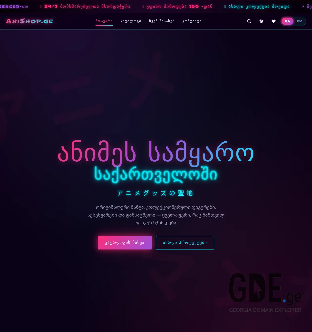 Screenshot of the site anishop.ge at 2026-05-01