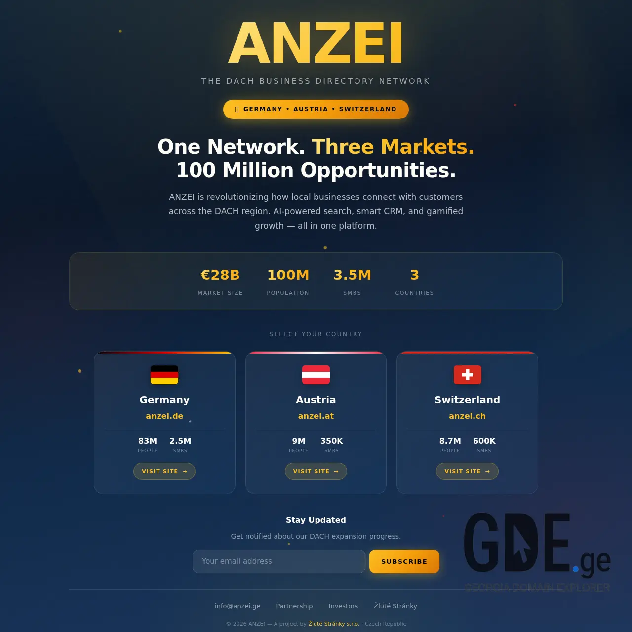 Screenshot of the site anzei.ge at 2026-03-02