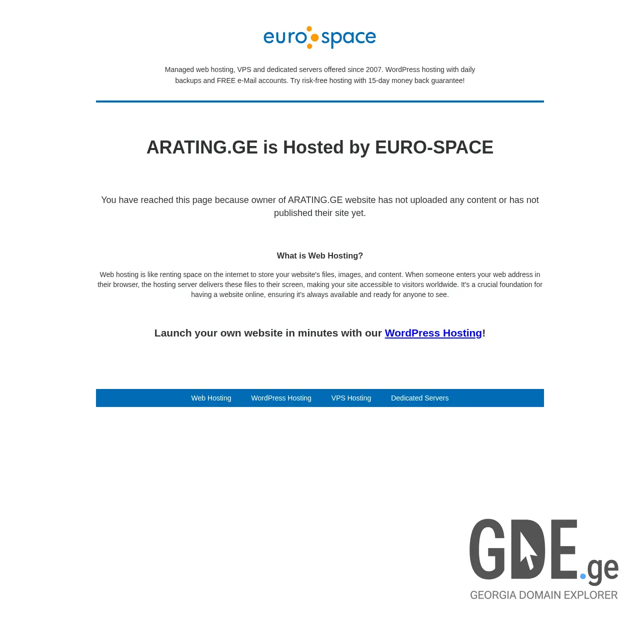 Screenshot of the site arating.ge at 2026-03-02