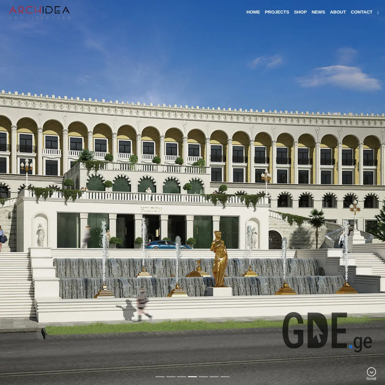 Screenshot of the site archidea.ge at 2026-03-31