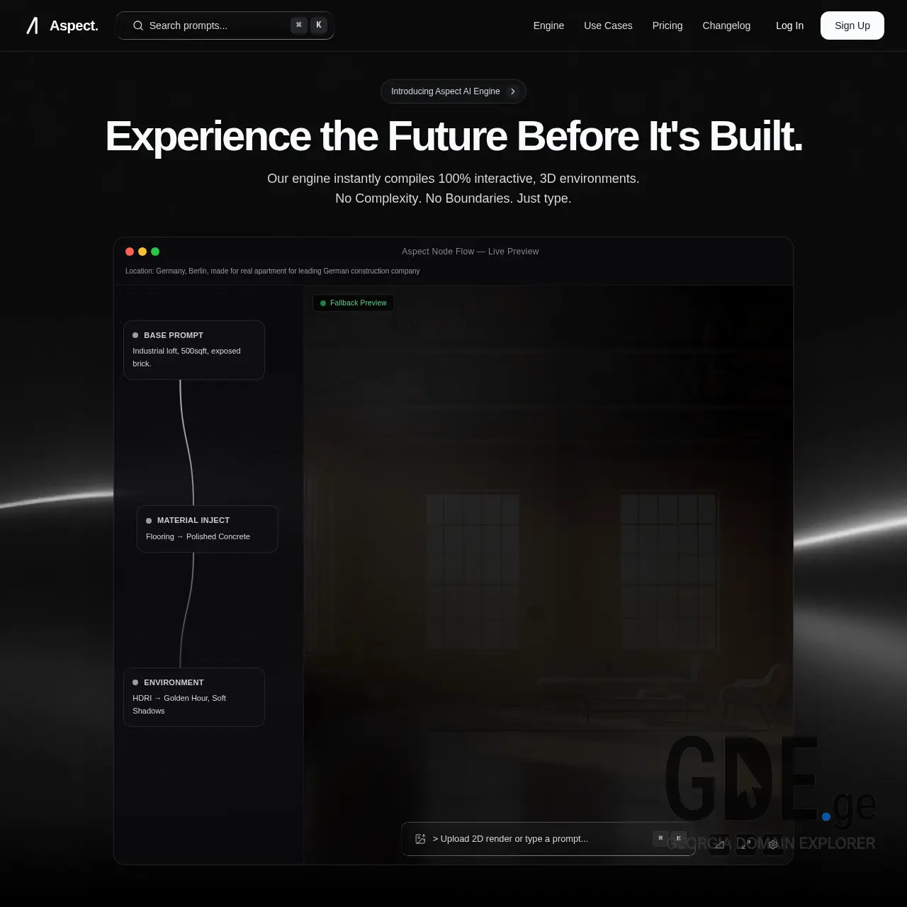 Screenshot of the site aspect.ge at 2026-03-30