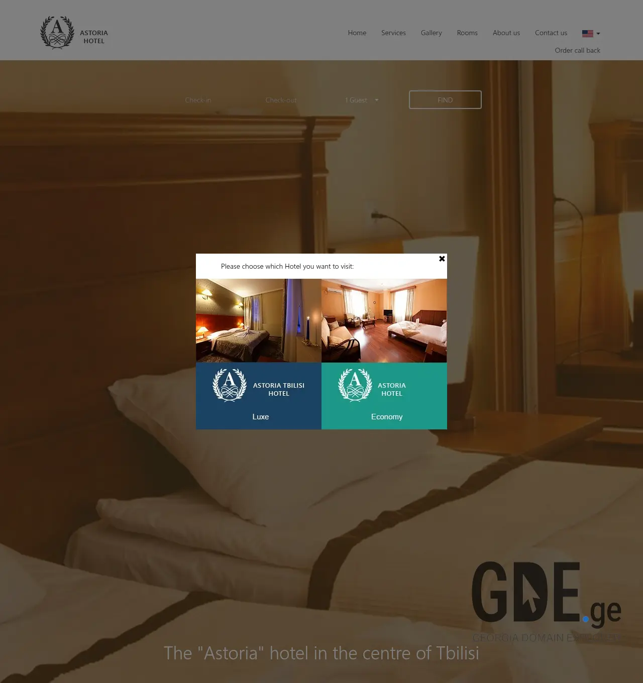 Screenshot of the site astoriahotel.ge at 2026-06-16