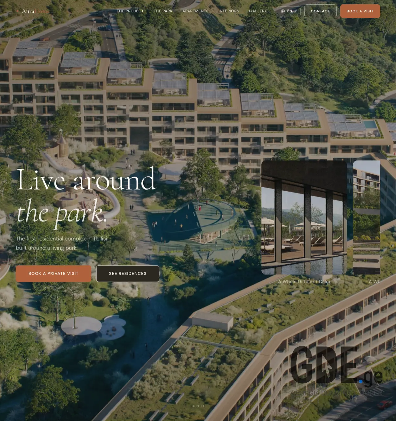 Screenshot of the site aurahome.ge at 2026-07-04