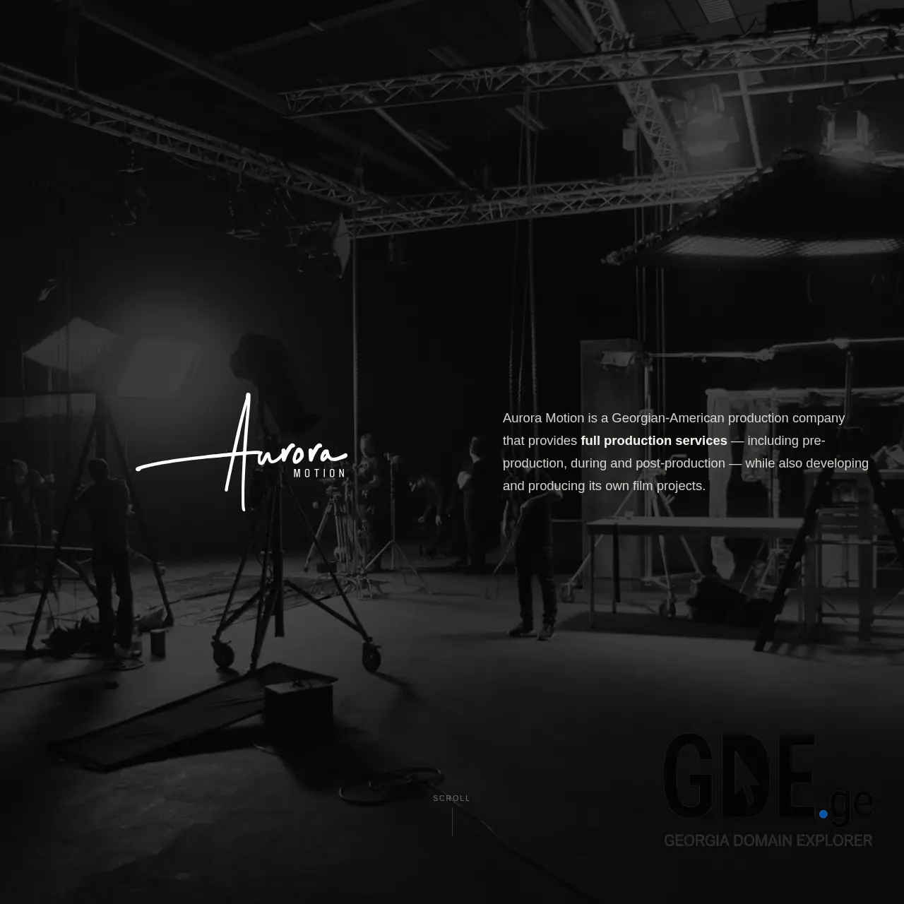 Screenshot of the site auroramotion.ge at 2026-03-02