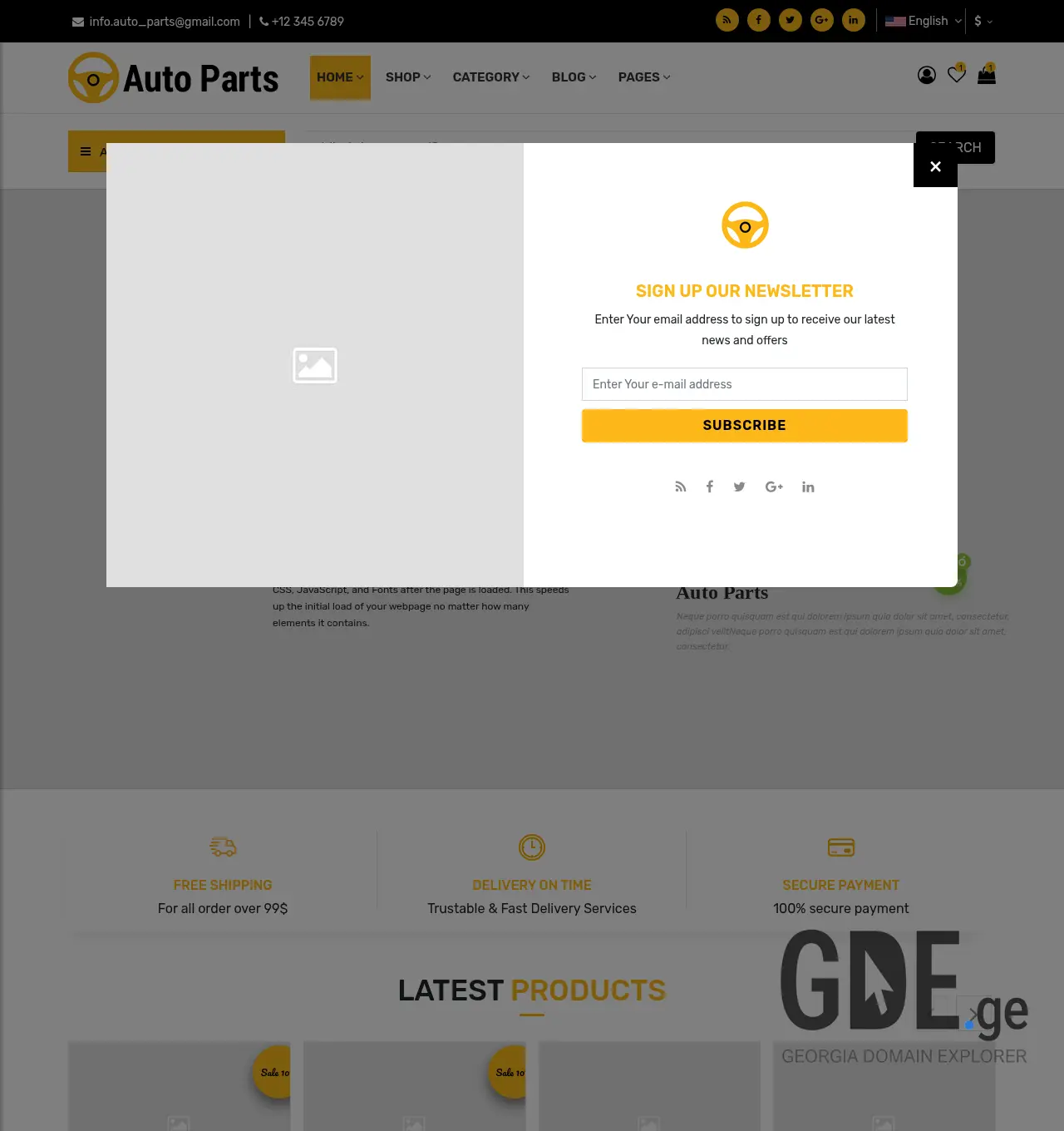 Screenshot of the site autoparadise.ge at 2026-05-26