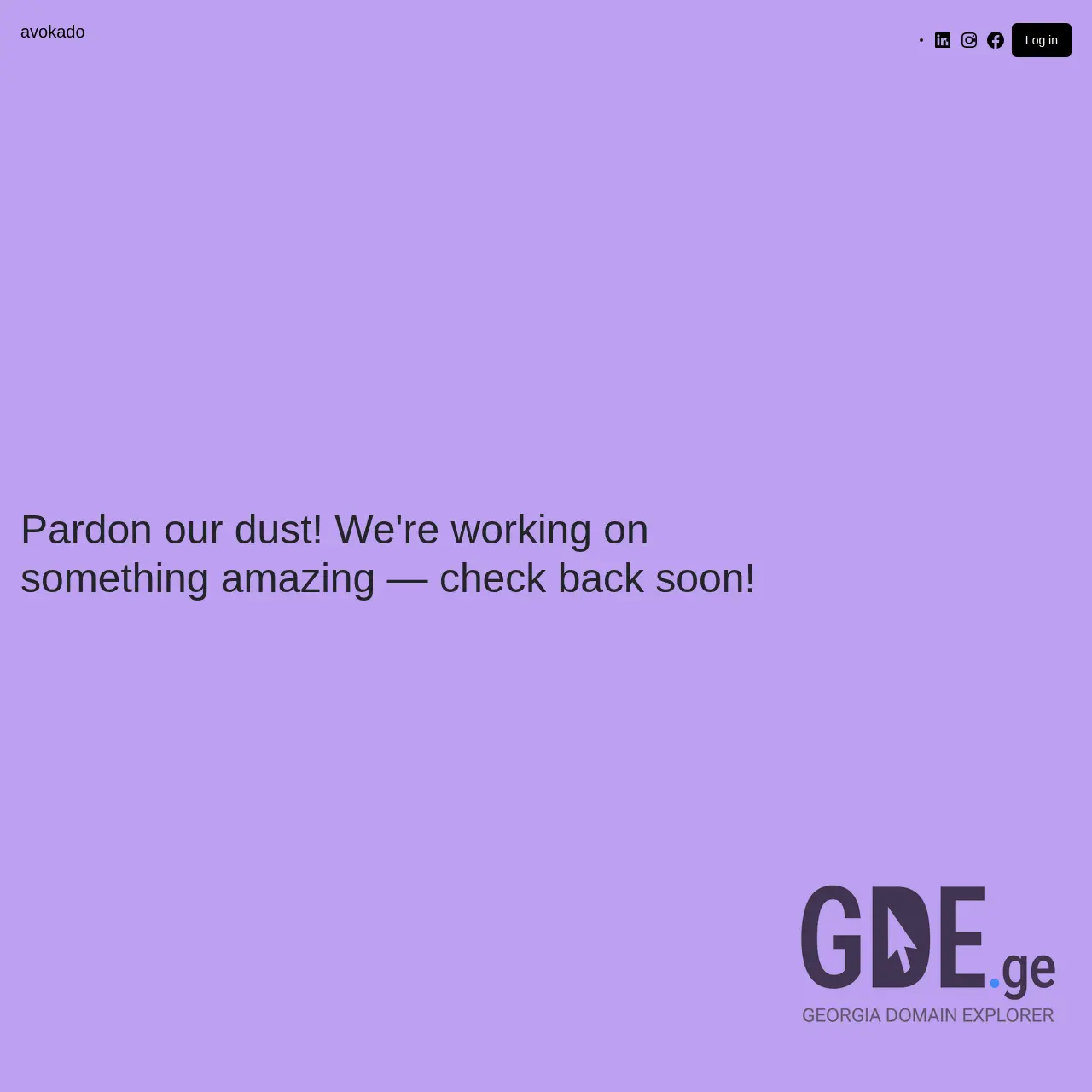Screenshot of the site avokado.ge at 2026-03-26