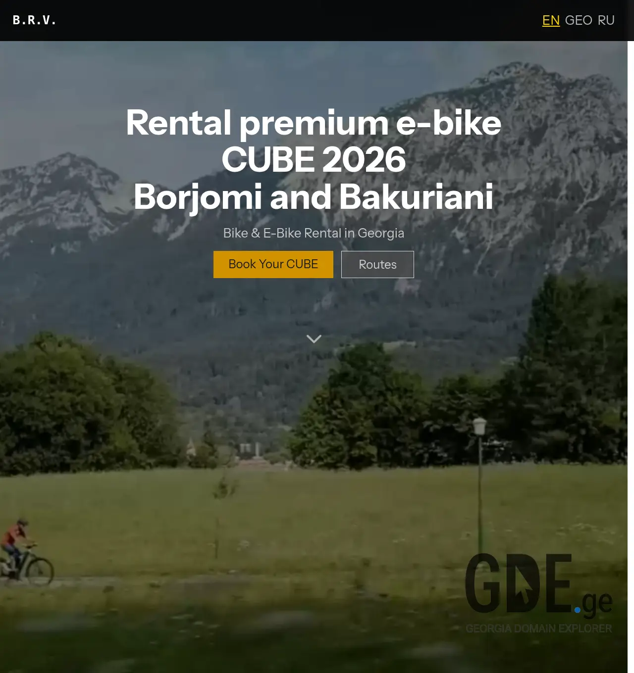 Screenshot of the site b-ride-volt.ge at 2026-05-29