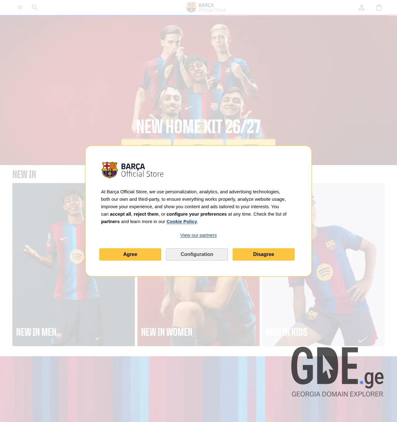 Screenshot of the site barcastore.ge at 2026-07-04