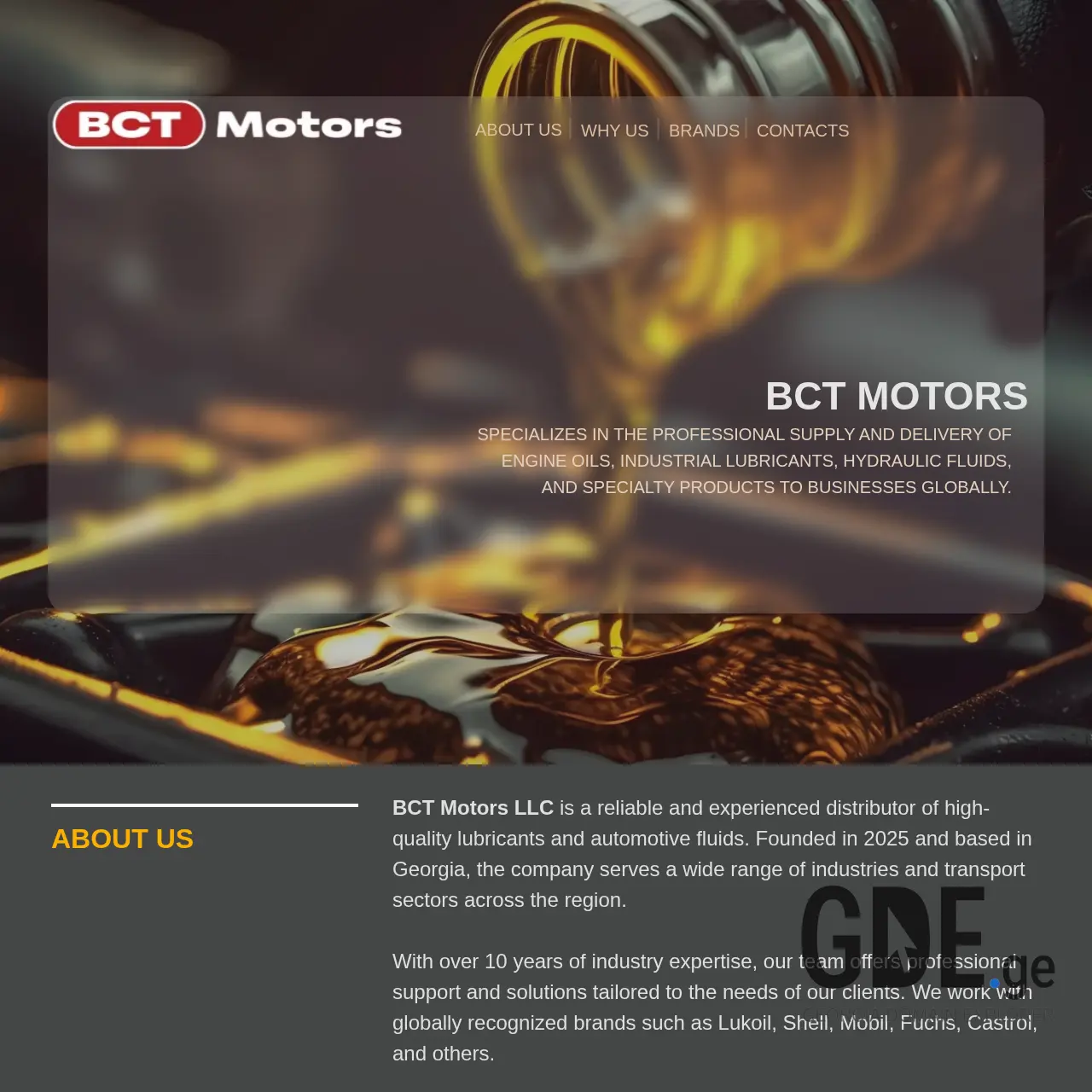 Screenshot of the site bct-motors.ge at 2026-03-29