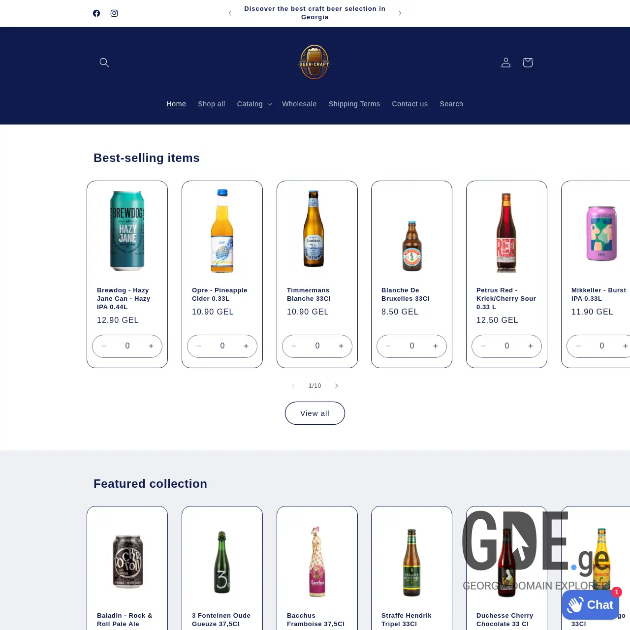 Screenshot of the site beerncraft.ge at 2026-03-29
