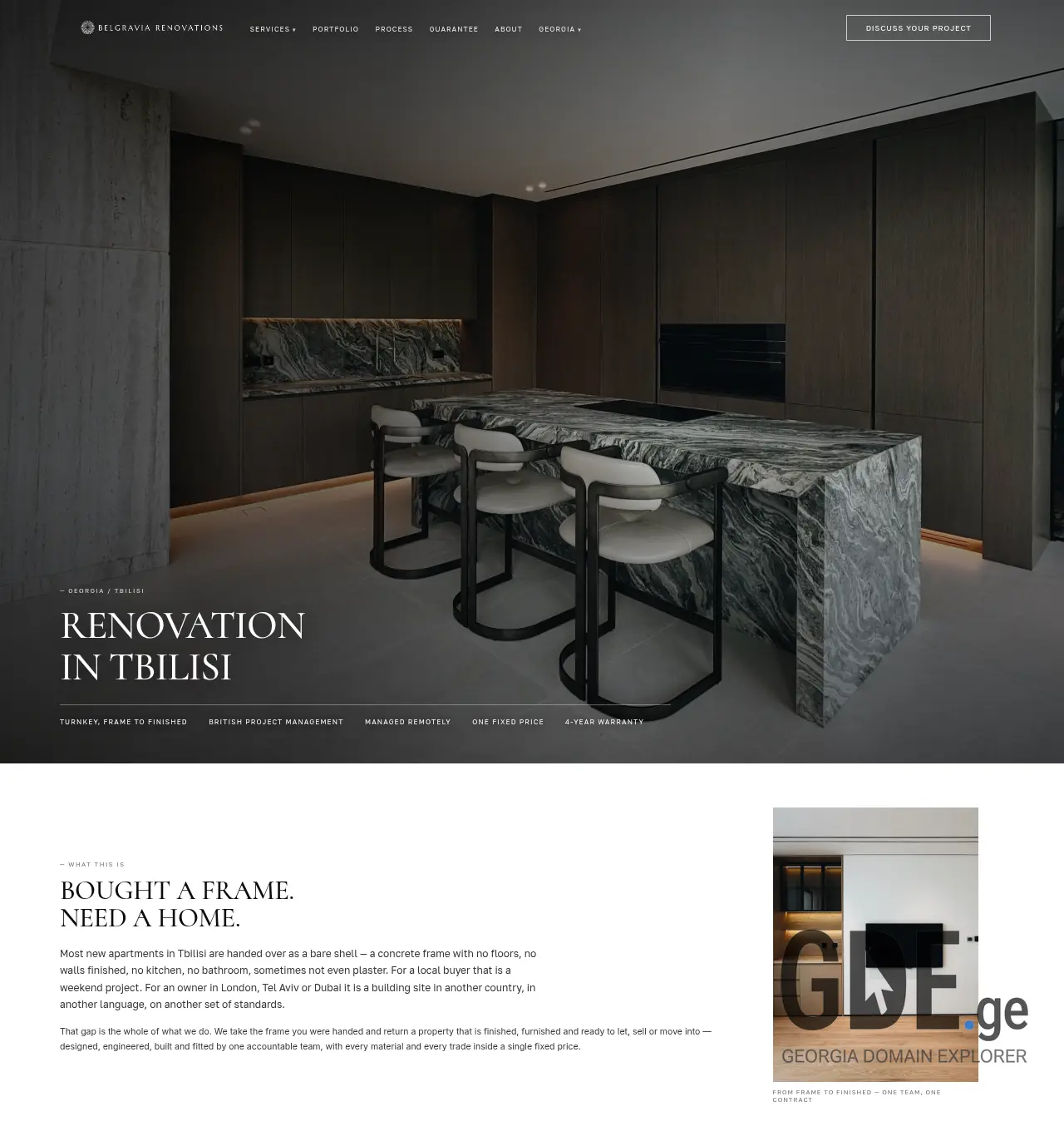 Screenshot of the site belgraviarenovations.ge at 2026-07-25