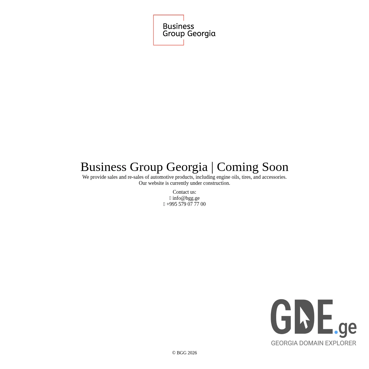 Screenshot of the site bgg.ge at 2026-03-31