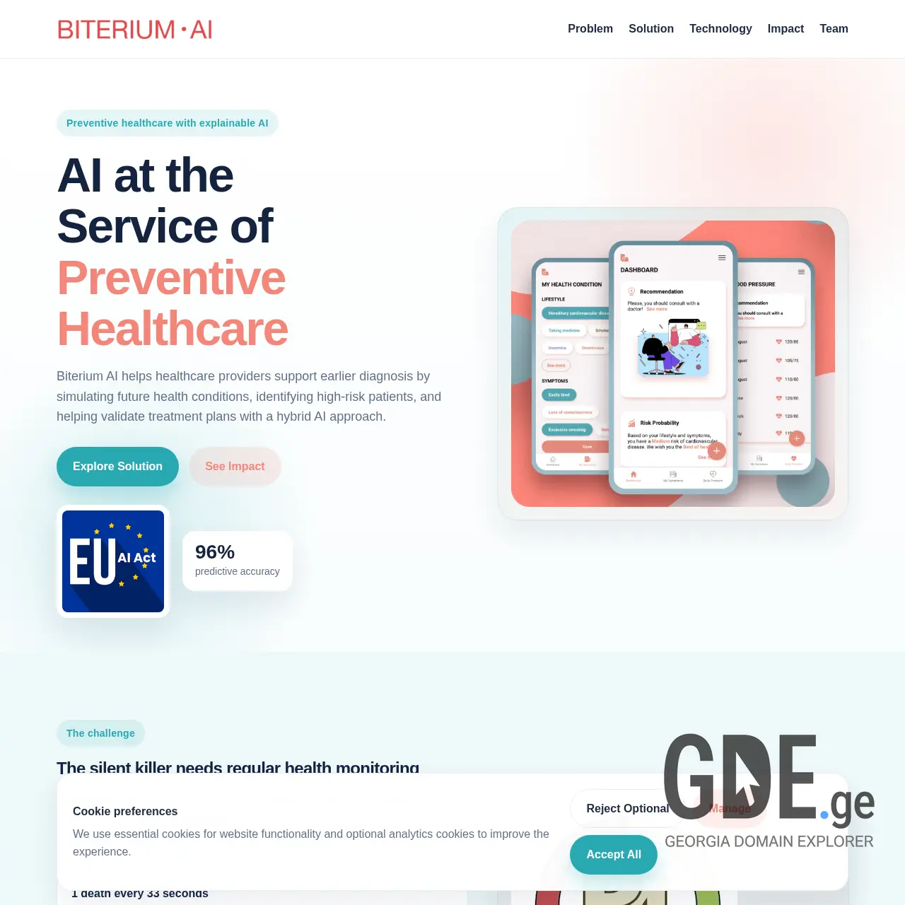 Screenshot of the site biterium.ge at 2026-03-26