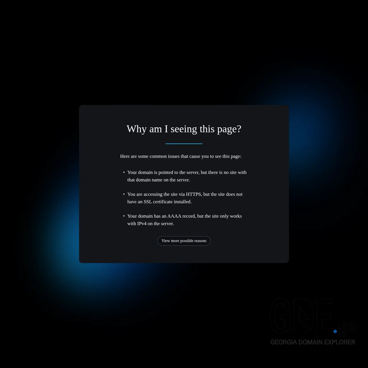 Screenshot of the site blackchamber.ge at 2026-03-29