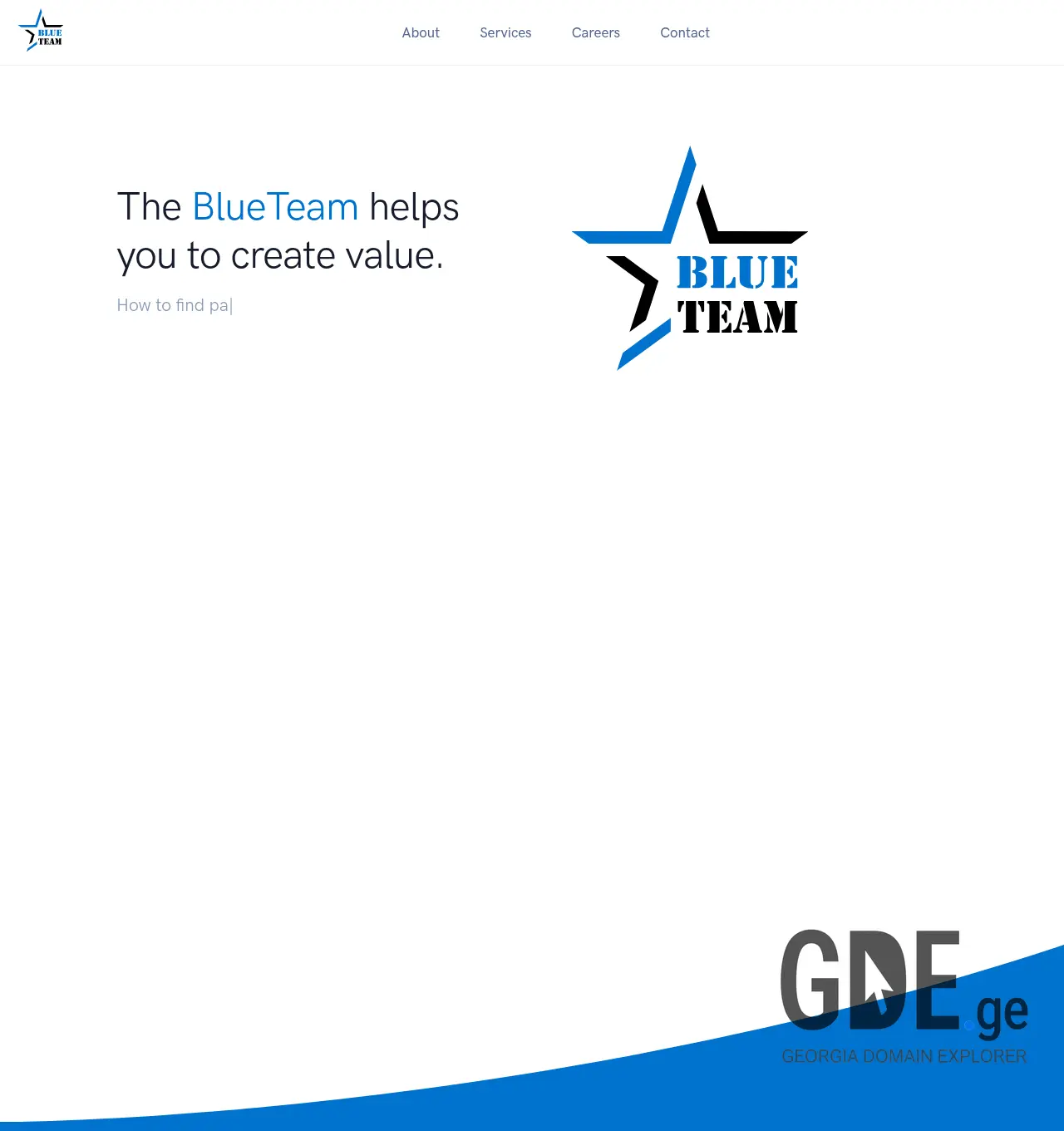 Screenshot of the site blueteam.ge at 2026-04-20