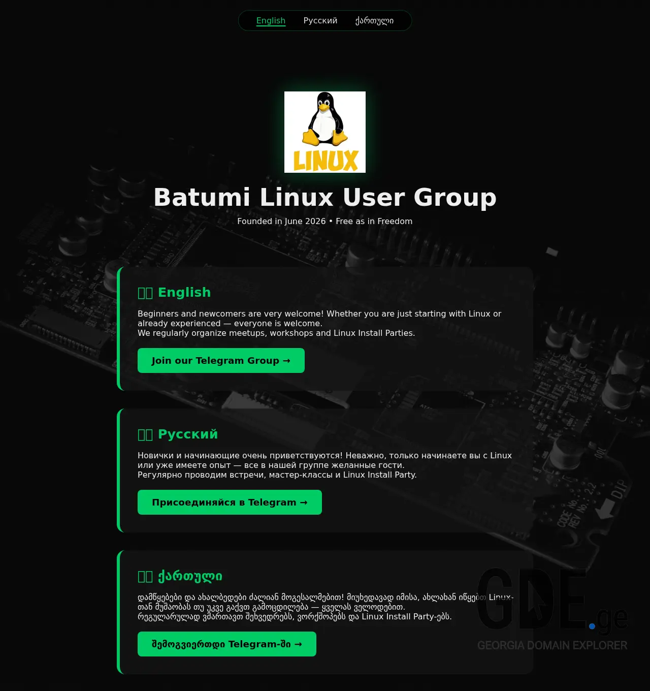 Screenshot of the site blug.ge at 2026-06-24