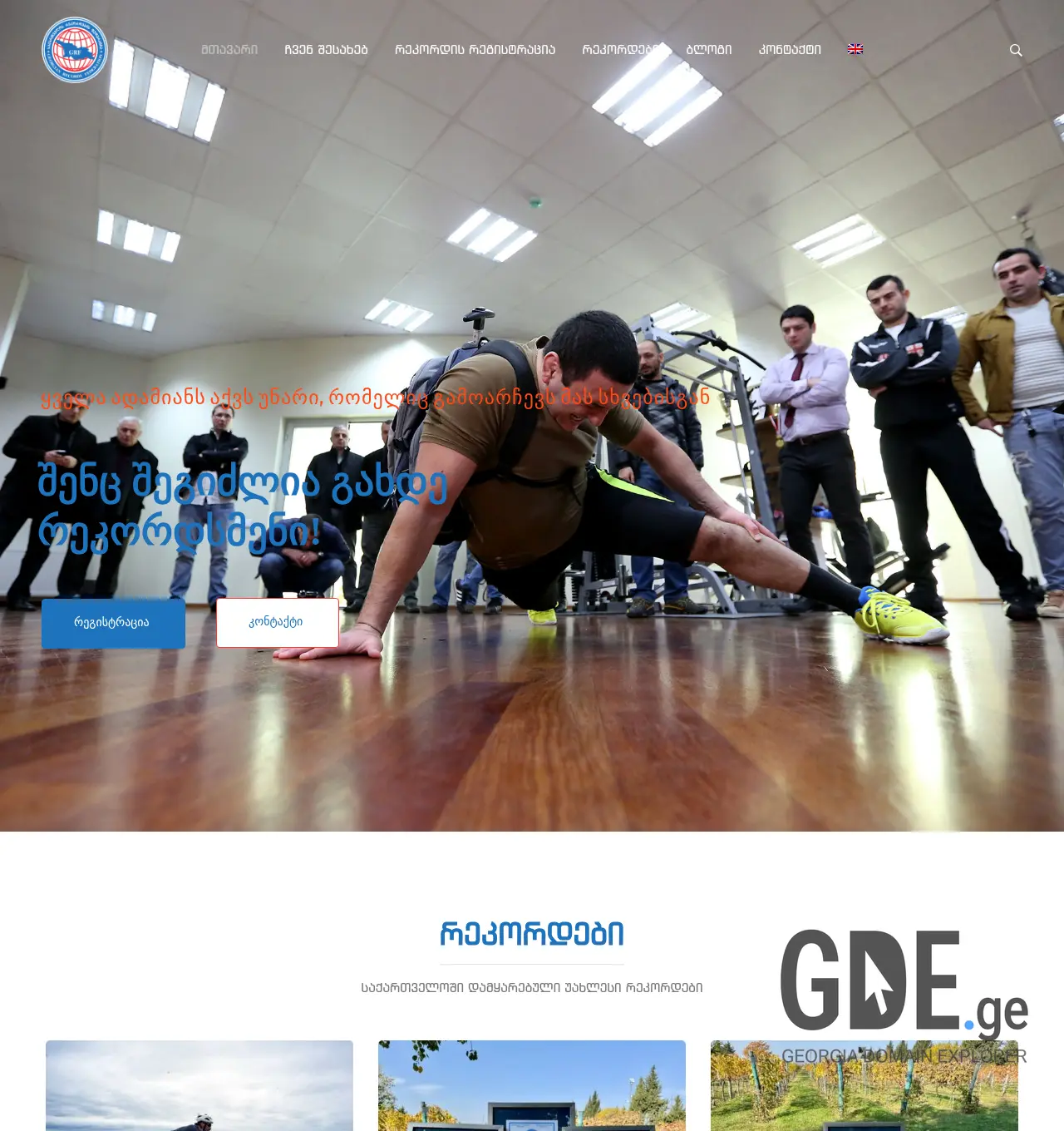 Screenshot of the site bookofrecords.ge at 2026-05-12