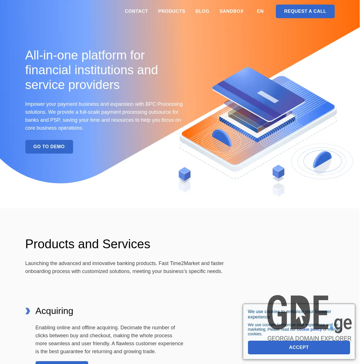 Screenshot of the site bpcprocessing.ge at 2026-03-30