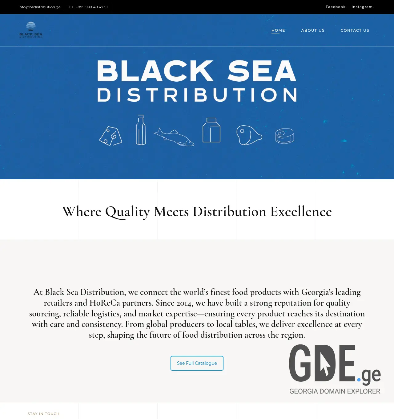 Screenshot of the site bsdistribution.ge at 2026-05-23