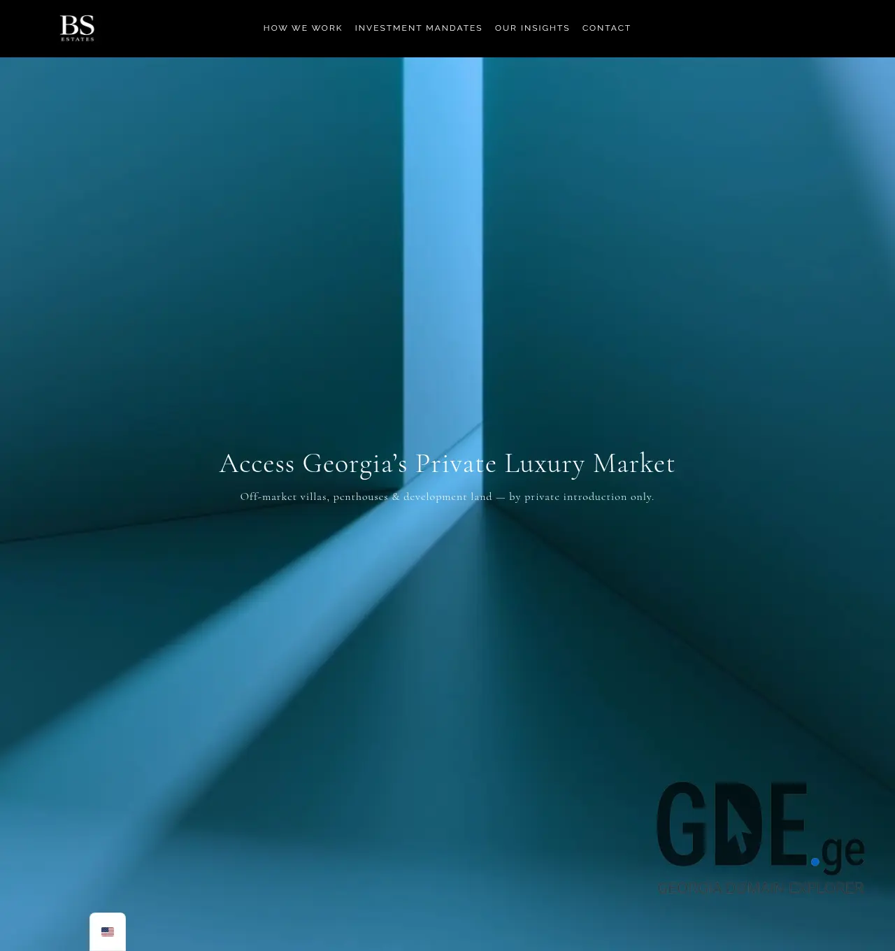 Screenshot of the site bsestates.ge at 2026-04-27
