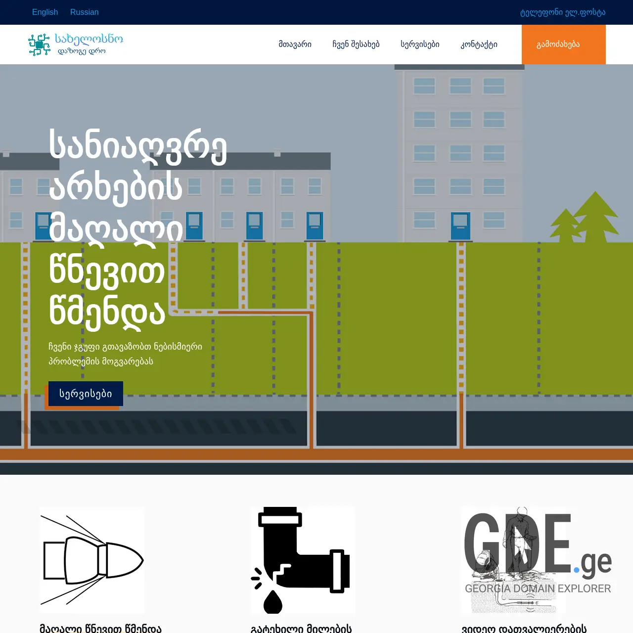 Screenshot of the site bssgroup.ge at 2026-03-28