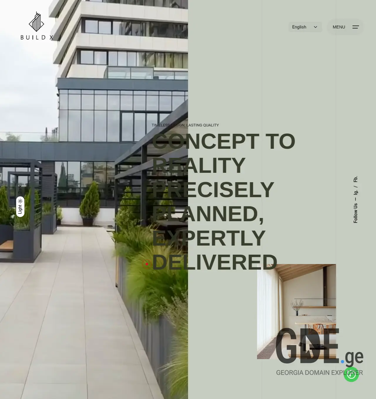 Screenshot of the site buildx.ge at 2026-05-19