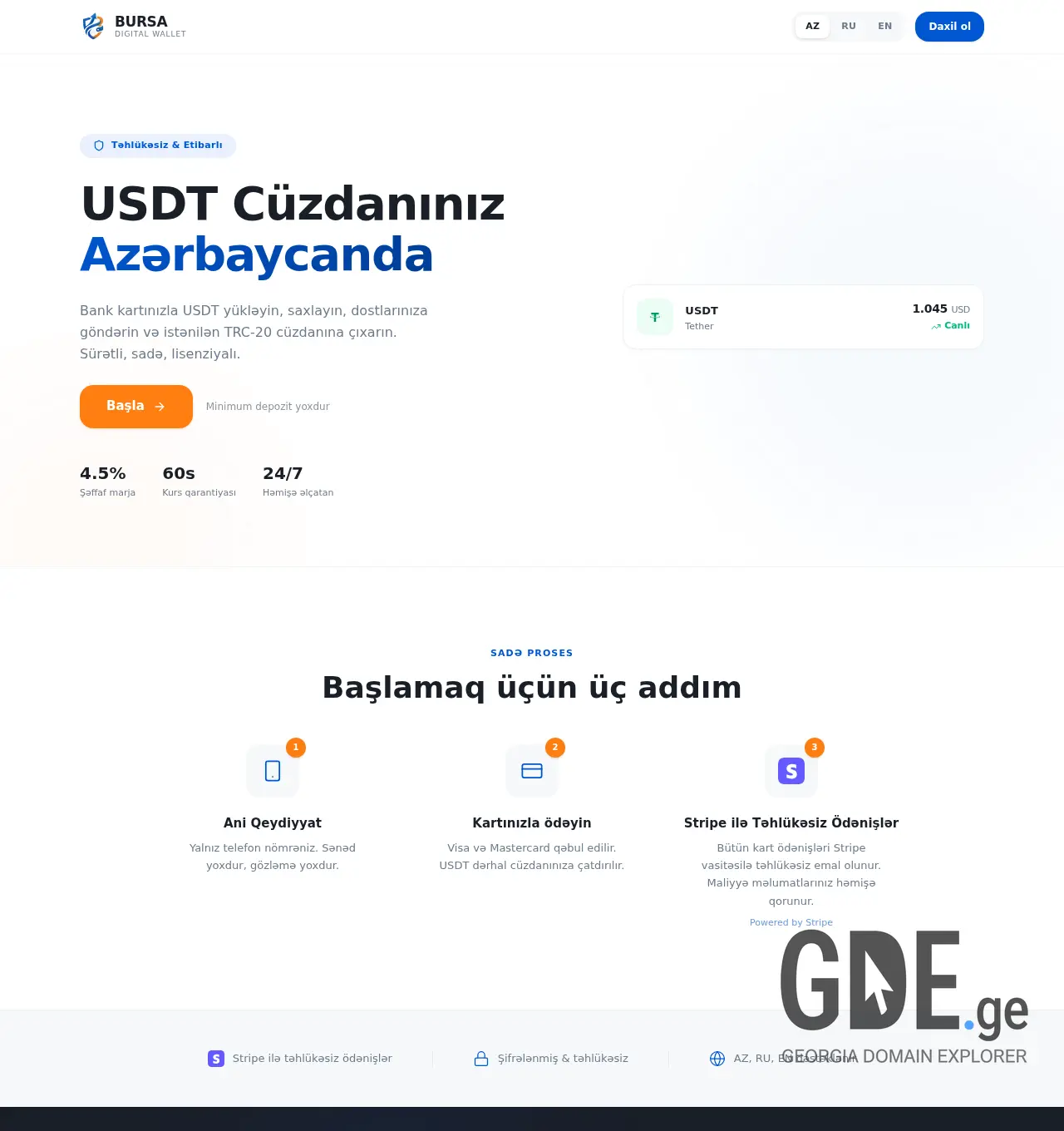 Screenshot of the site bursa.ge at 2026-04-12