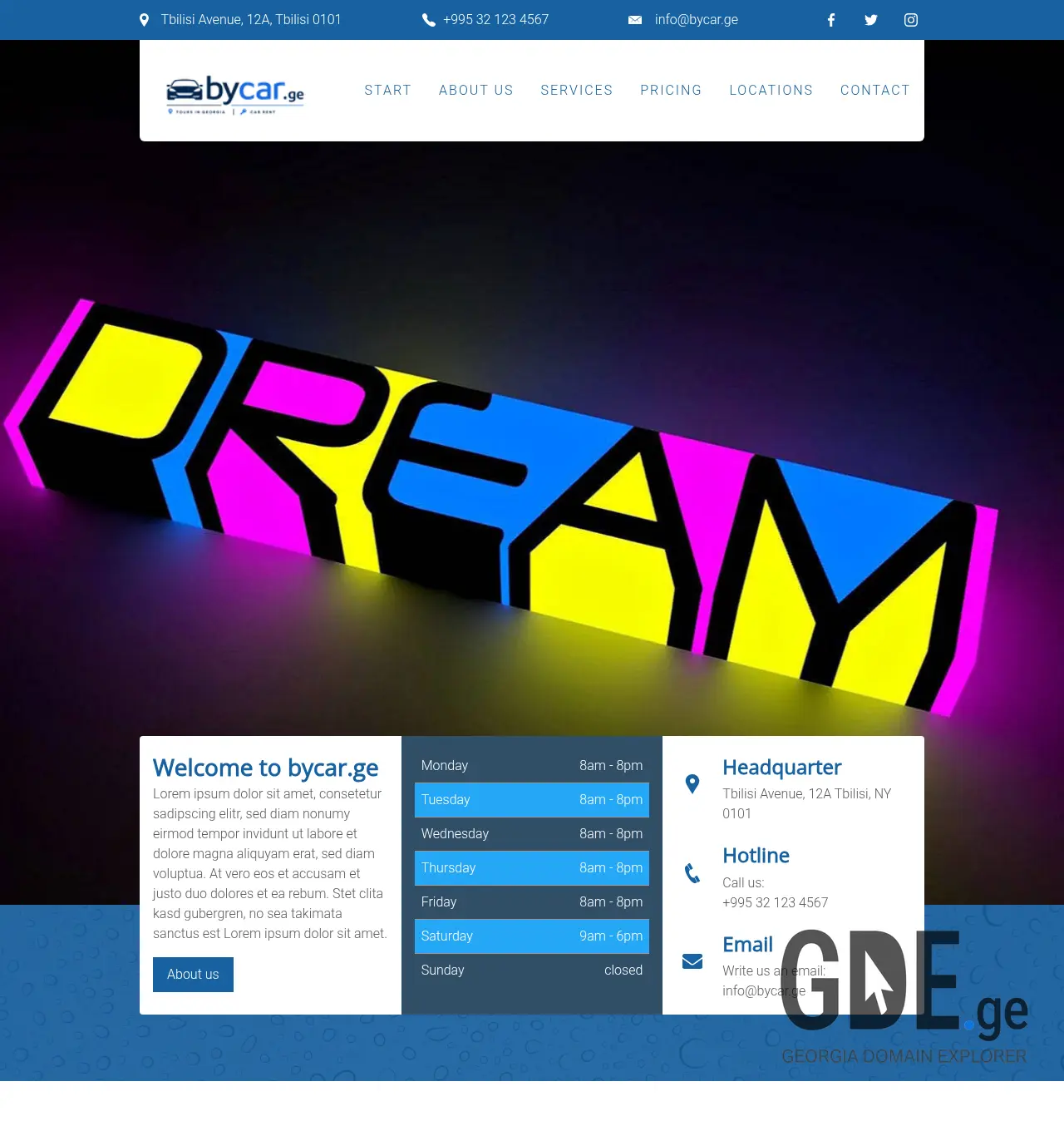 Screenshot of the site bycar.ge at 2026-06-27