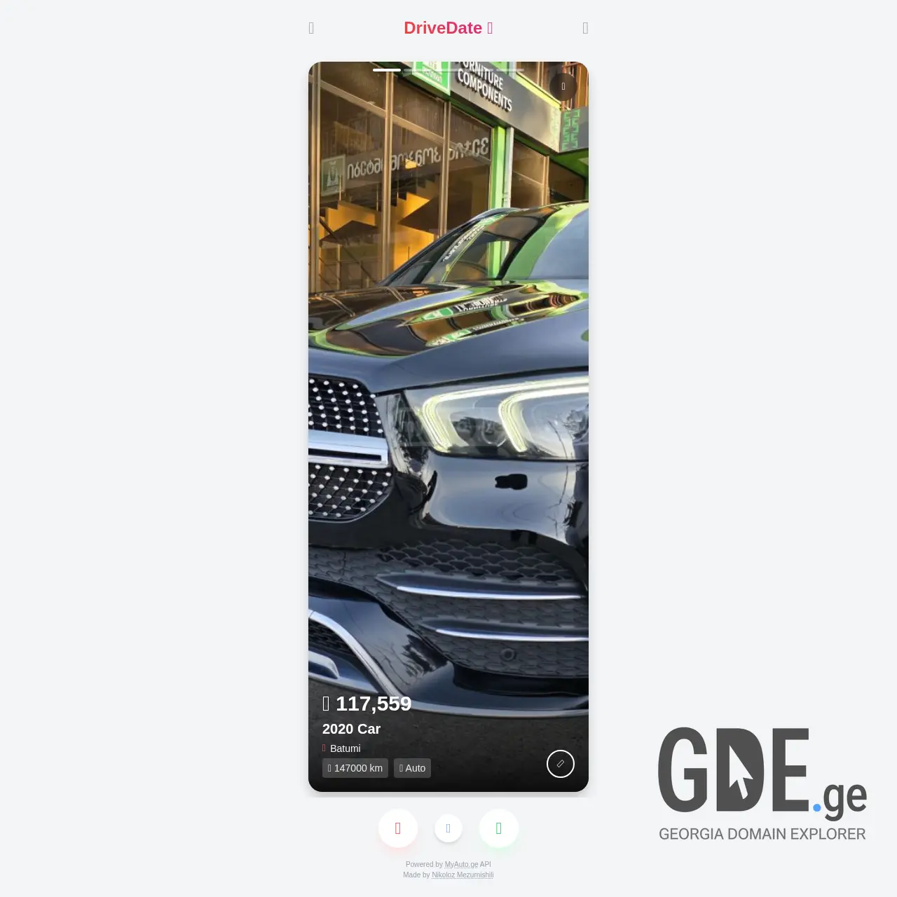 Screenshot of the site canvas.ge at 2026-03-30