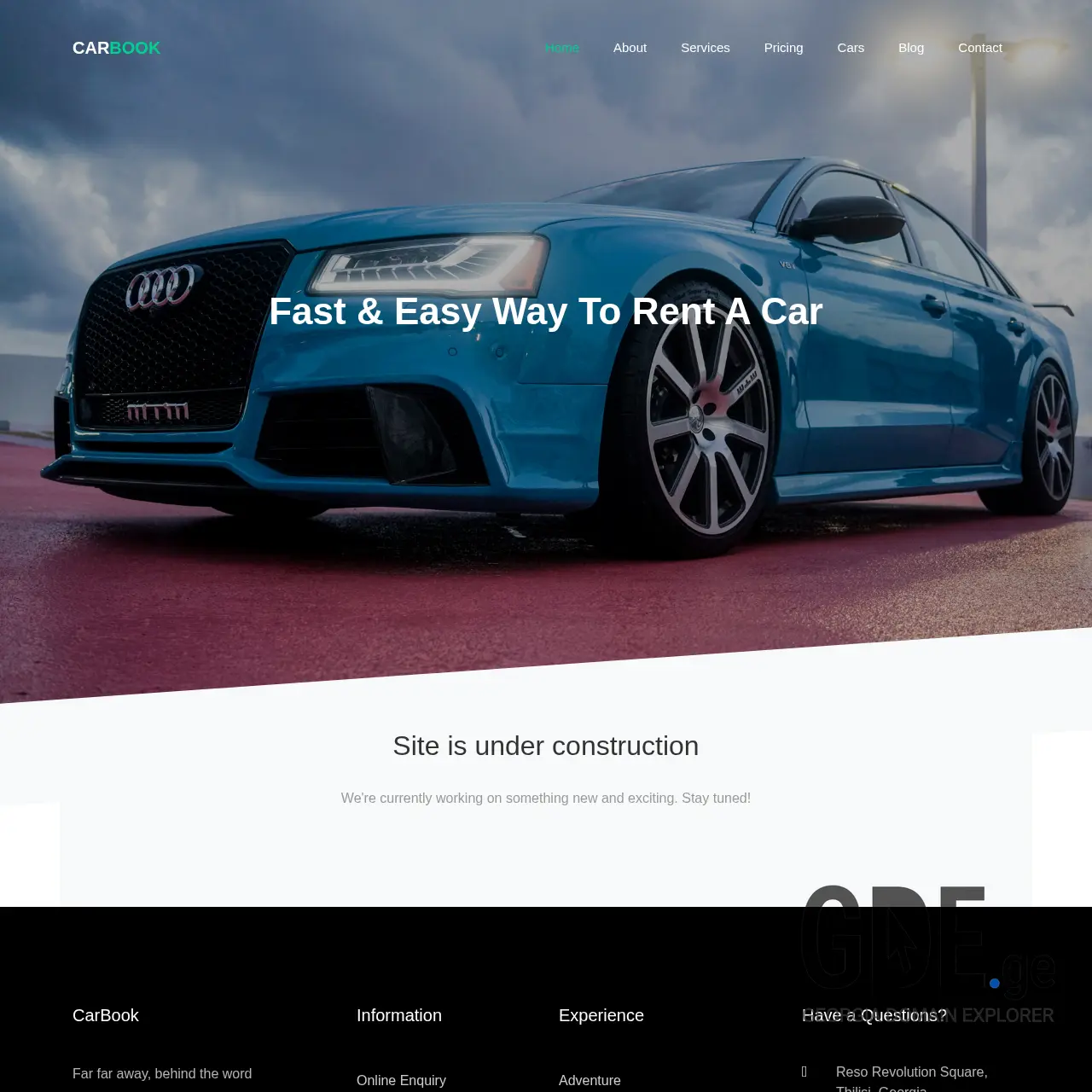Screenshot of the site carrentallevano.ge at 2026-03-29