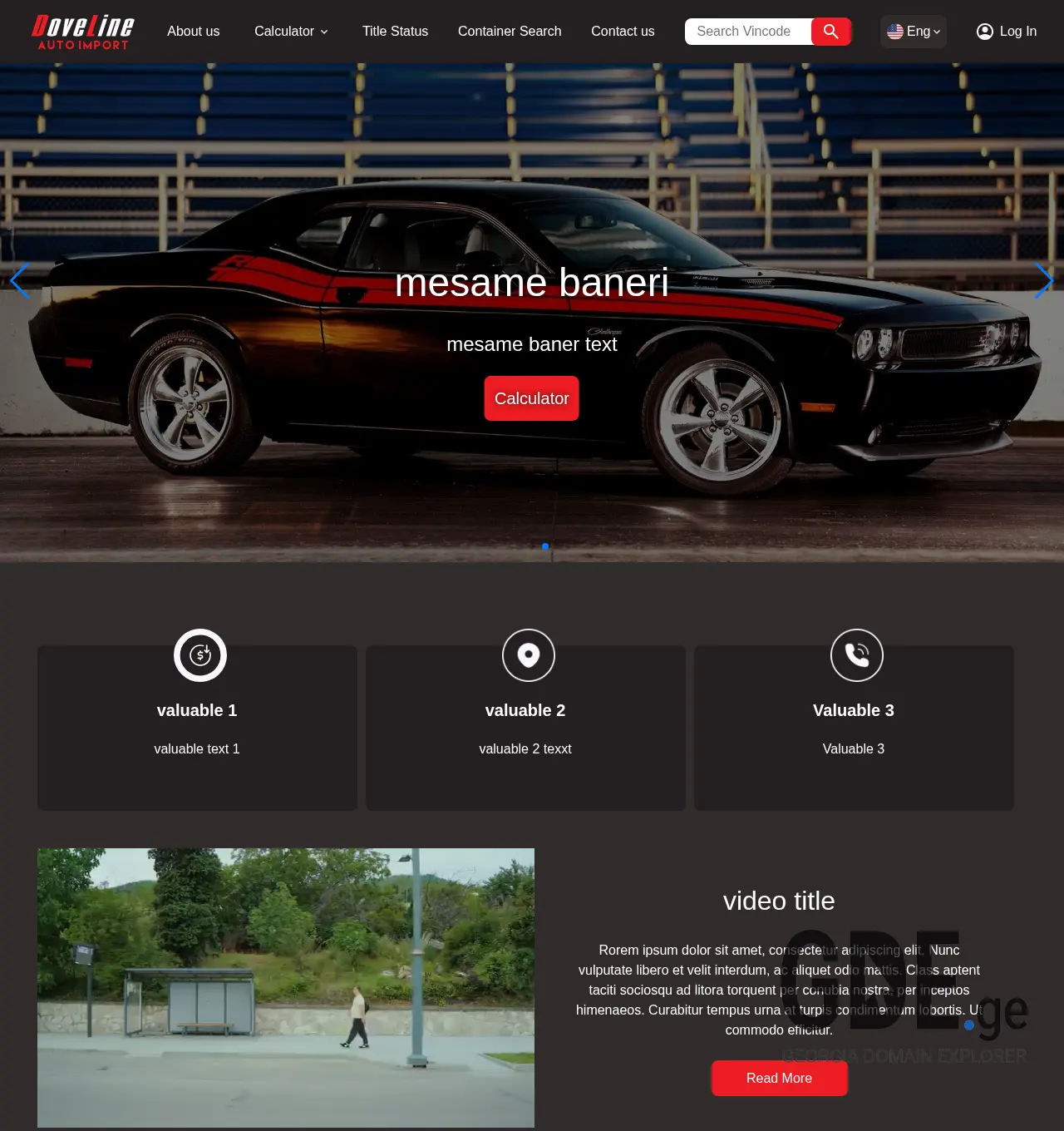Screenshot of the site carscut.ge at 2026-05-09