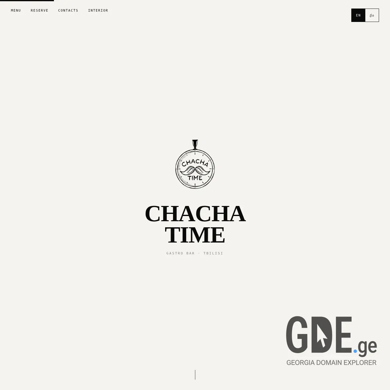 Screenshot of the site chachatime.ge at 2026-04-02
