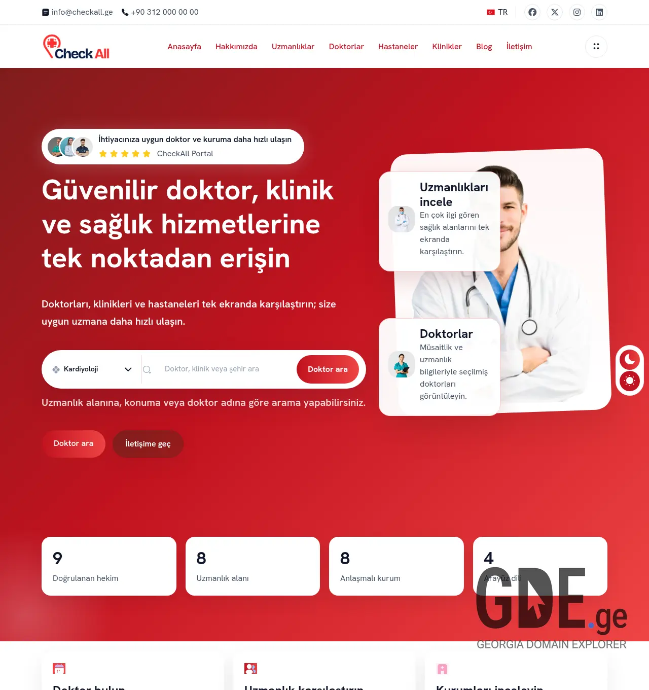 Screenshot of the site checkall.ge at 2026-06-04