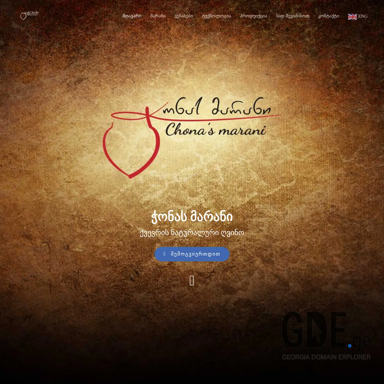 Screenshot of the site chona.ge at 2026-03-26