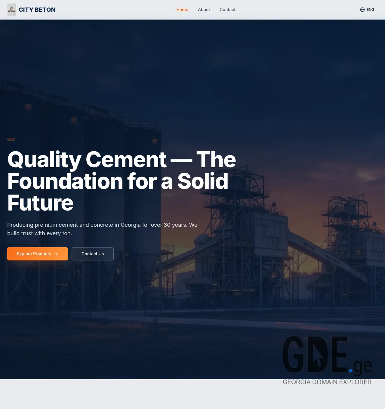 Screenshot of the site citybeton.ge at 2026-05-02