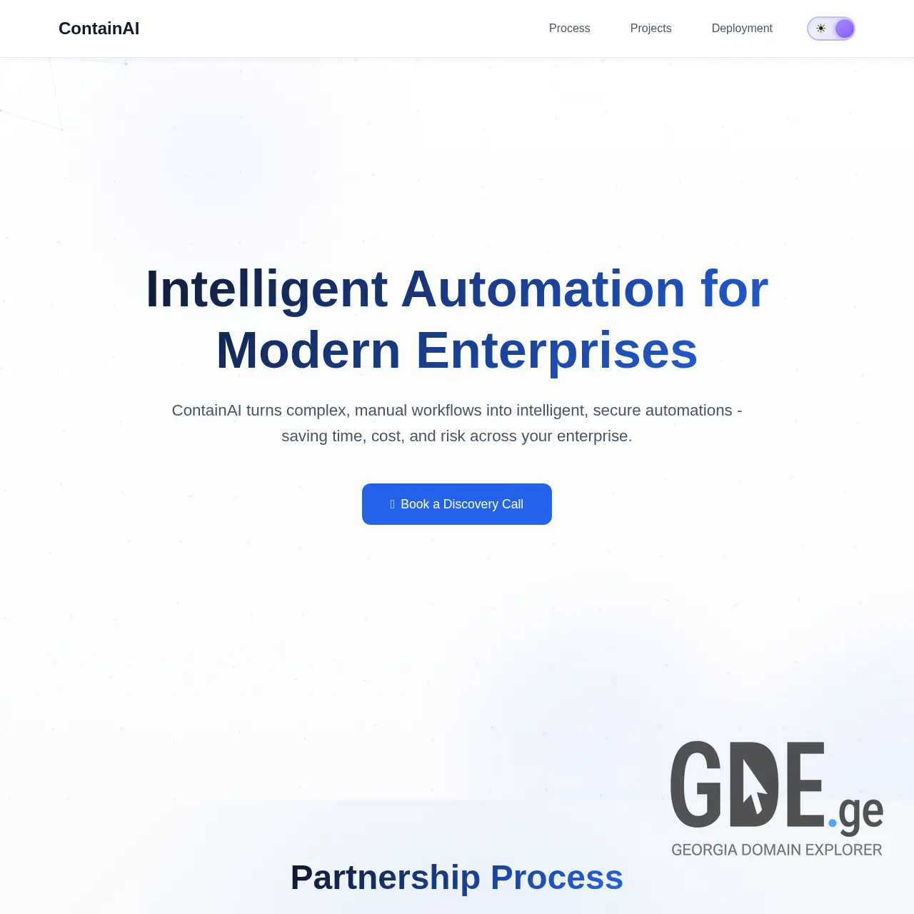 Screenshot of the site containai.ge at 2026-03-29