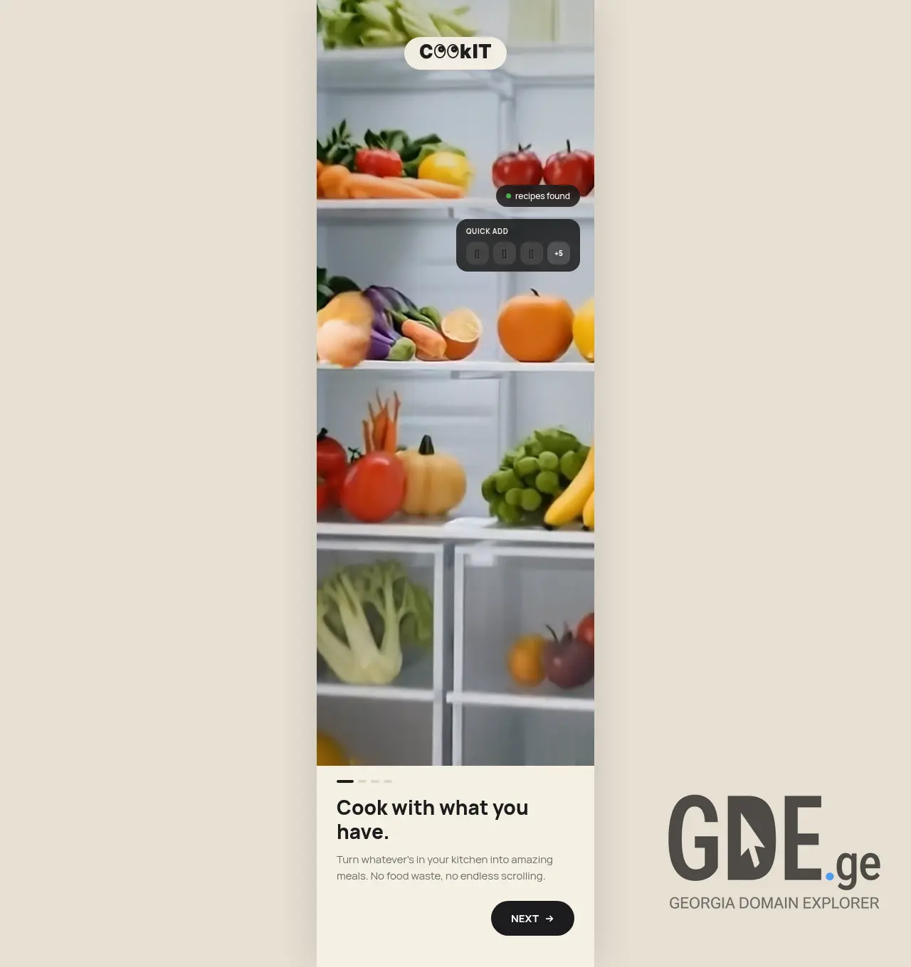 Screenshot of the site cookit.ge at 2026-05-17
