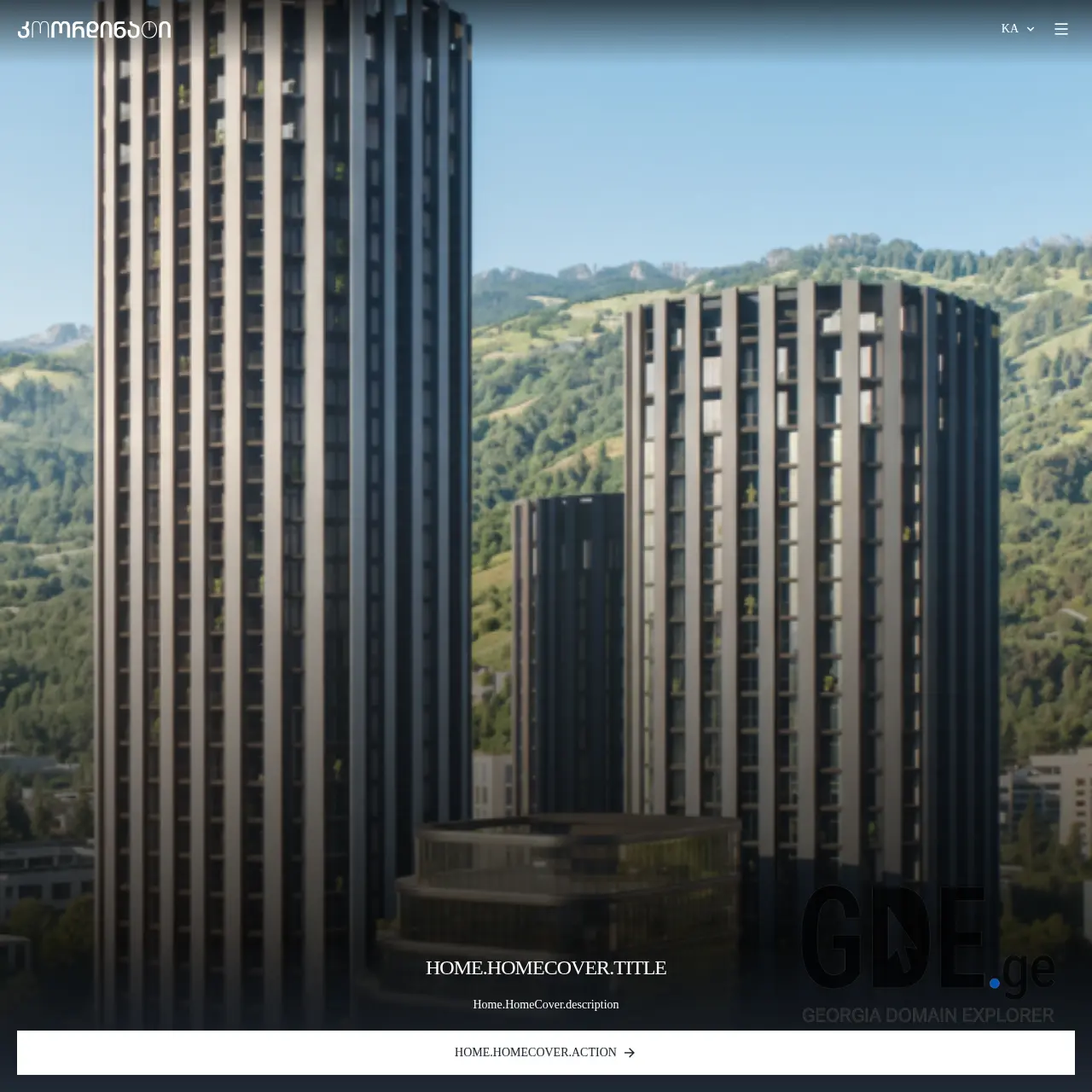 Screenshot of the site coordinate.ge at 2026-03-01