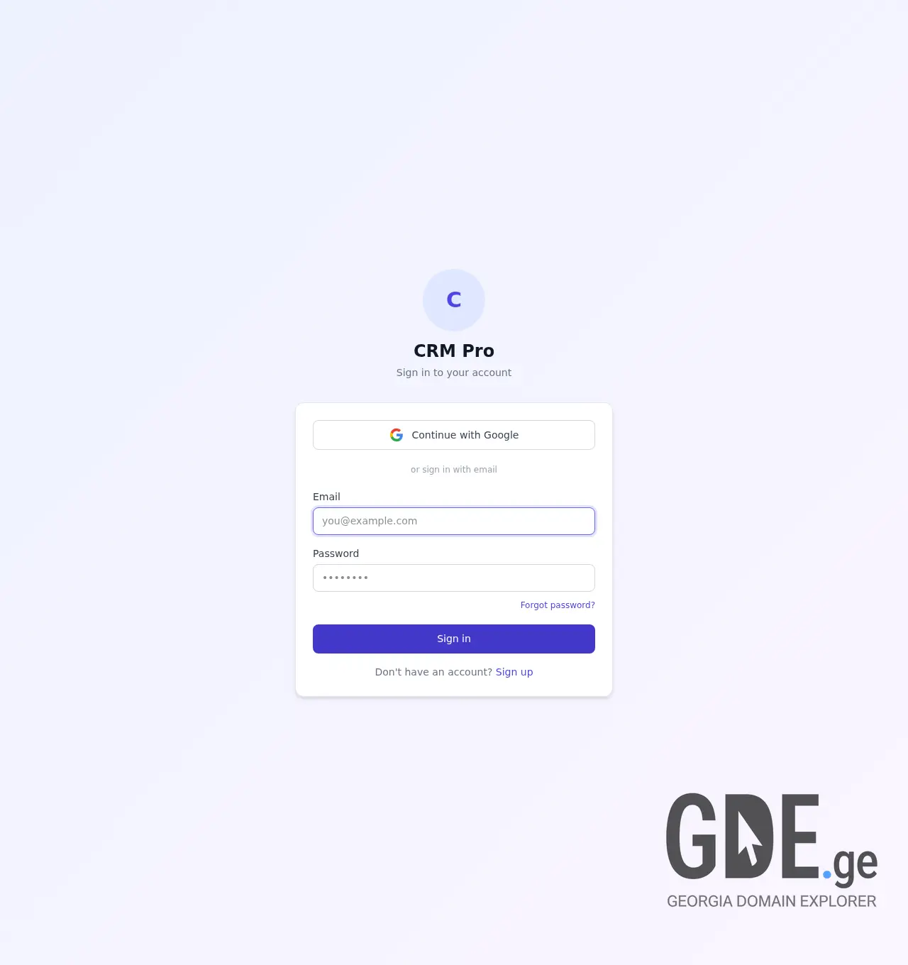 Screenshot of the site crmonline.ge at 2026-05-24