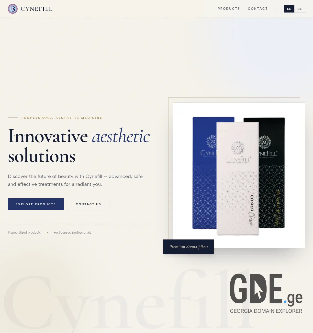 Screenshot of the site cynekorgeo.ge at 2026-07-13