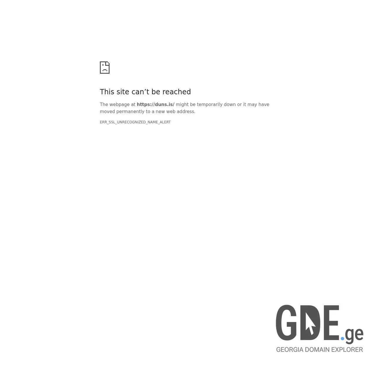 Screenshot of the site d-u-n-s.ge at 2026-03-29