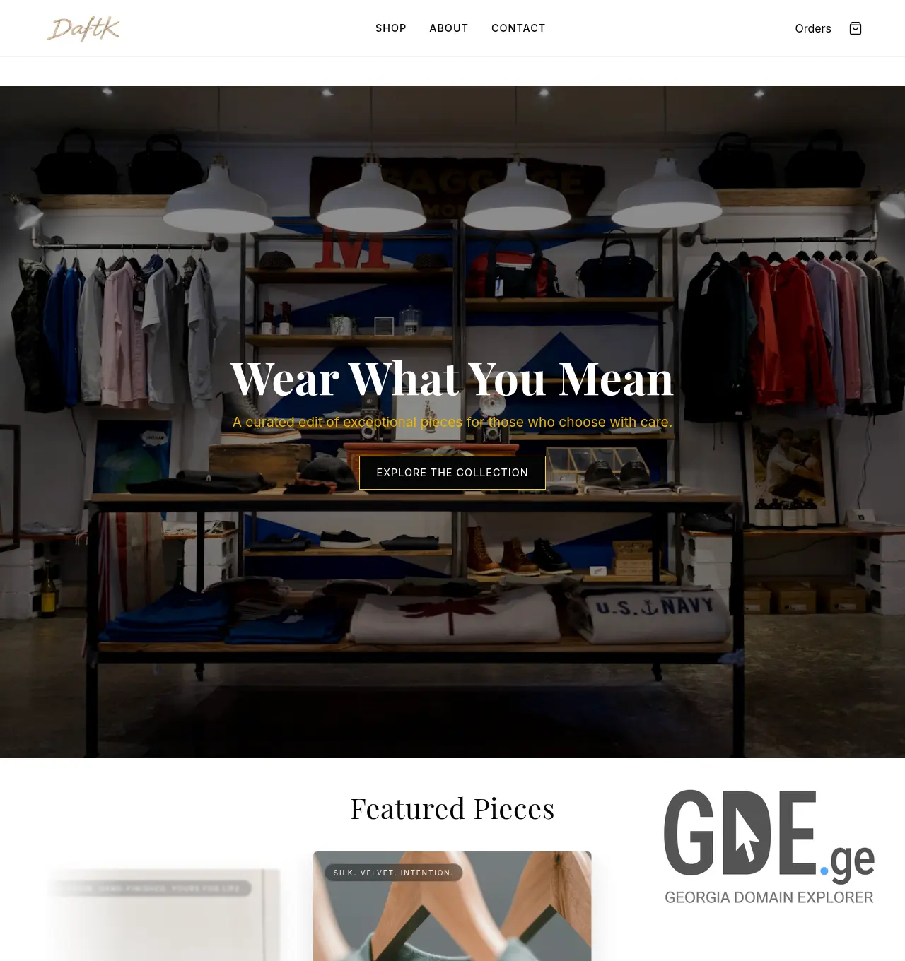 Screenshot of the site daftk.ge at 2026-05-13