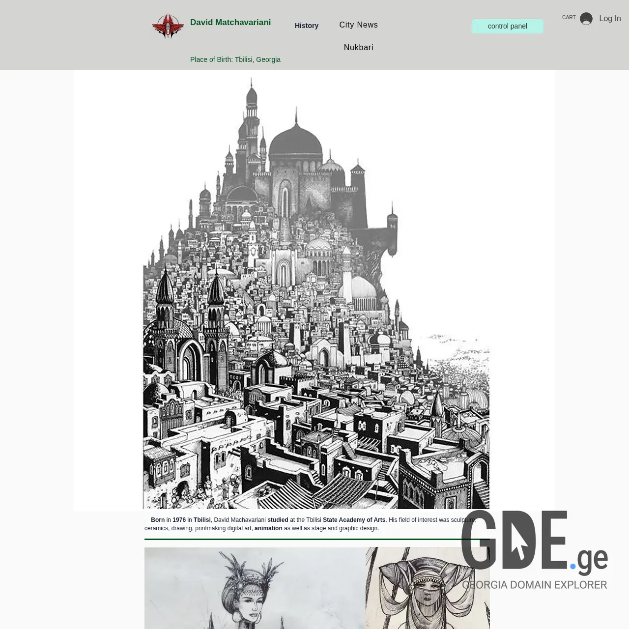 Screenshot of the site davidmatchavariani.ge at 2026-03-29